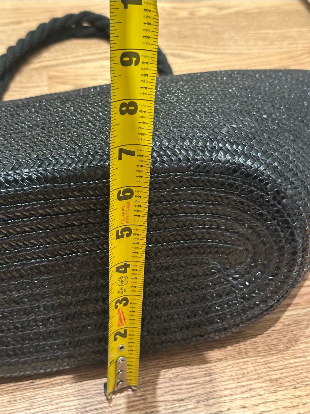 Black Woven Tote Bag - Classic Handheld Style - Picture 15 of 15